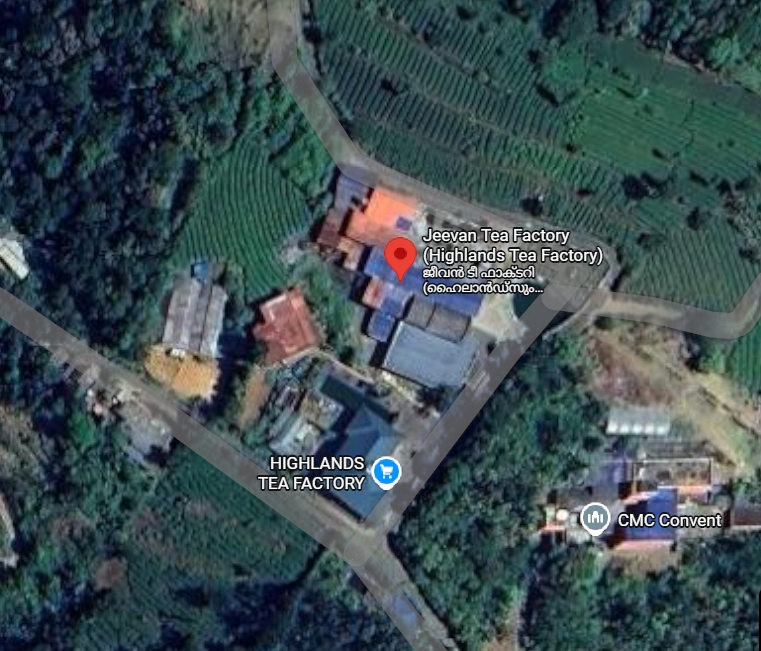 Jeevan Tea Factory Satellite Map, Calvary Mount